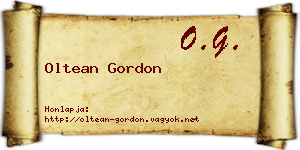 Oltean Gordon névjegykártya